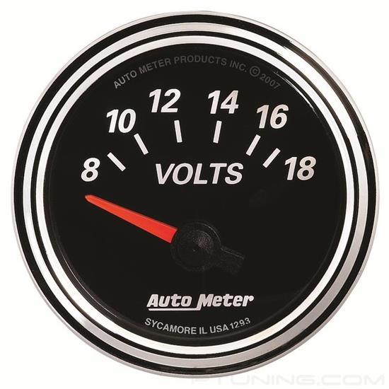 Picture of Designer Black II Series 2-1/16" Voltmeter Gauge, 8-18V