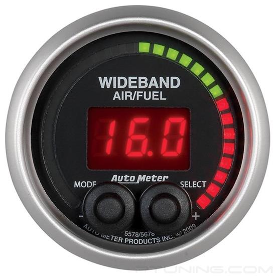 Picture of Elite Series 2-1/16" Wideband Pro Air/Fuel Ratio Gauge, 6:1-20:1 AFR