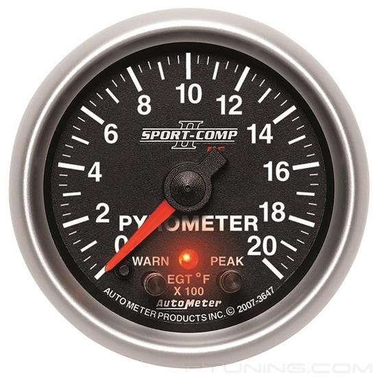 Picture of Sport-Comp II Series 2-1/16" EGT Pyrometer Gauge, 0-2000 F