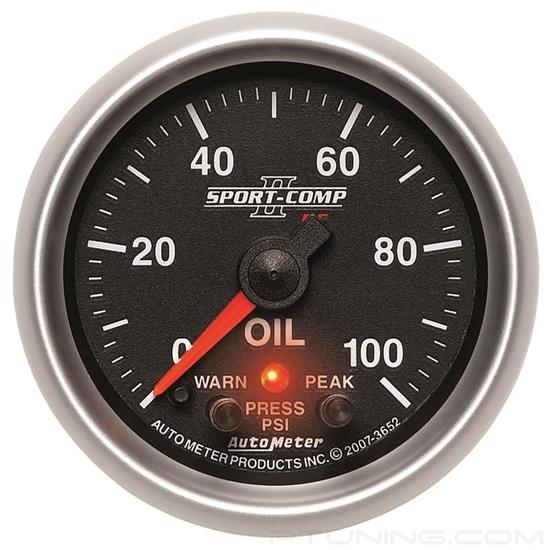 Picture of Sport-Comp II Series 2-1/16" Oil Pressure Gauge, 0-100 PSI