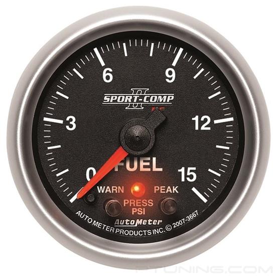 Picture of Sport-Comp II Series 2-1/16" Fuel Pressure Gauge, 0-15 PSI