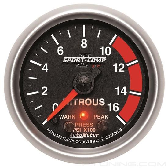 Picture of Sport-Comp II Series 2-1/16" Nitrous Pressure Gauge, 0-1600 PSI