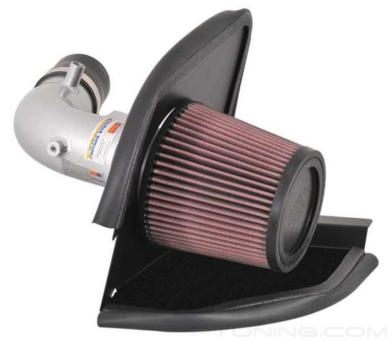 Picture of Typhoon Aluminum Silver Cold Air Intake System with Red Filter