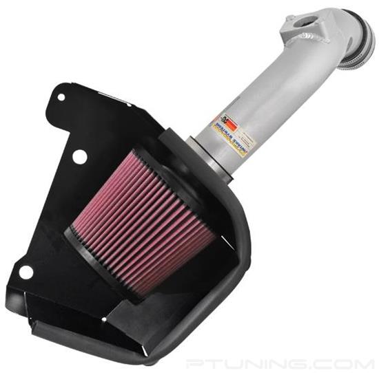 Picture of Typhoon Aluminum Silver Cold Air Intake System with Red Filter