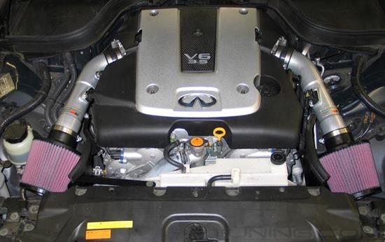 Picture of Typhoon Aluminum Silver Cold Air Intake System with Red Filter