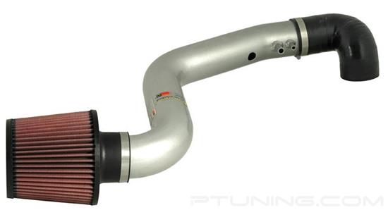 Picture of Typhoon Aluminum Silver Short Ram Air Intake System with Red Filter