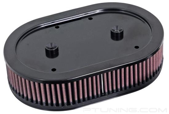 Picture of E Series Oval Red Air Filter (9.375" BOL x 6.125" BOW x 9.375" TOL x 6.125" TOW x 2.25" H)