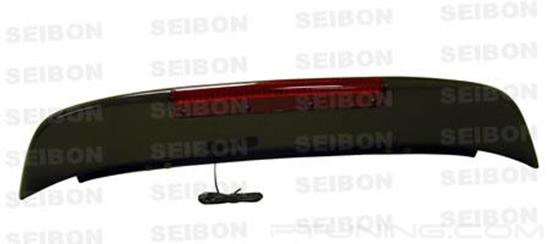 Picture of SP-Style Gloss Carbon Fiber Rear Roof Spoiler with LED Light