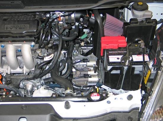Picture of Typhoon Aluminum Wrinkle Black Cold Air Intake System with Red Filter