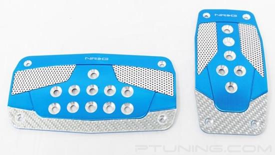 Picture of Aluminum Sport Pedal A/T - Blue/Silver Carbon