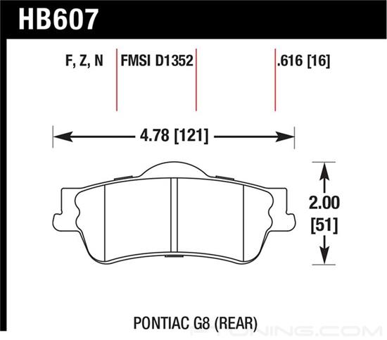 Picture of High Performance Street Rear Brake Pads