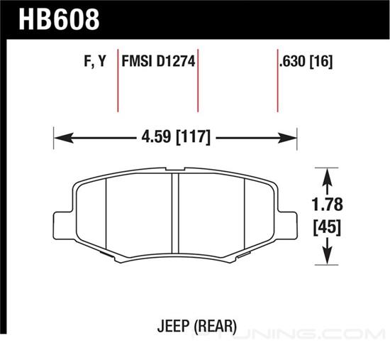 Picture of High Performance Street Rear Brake Pads