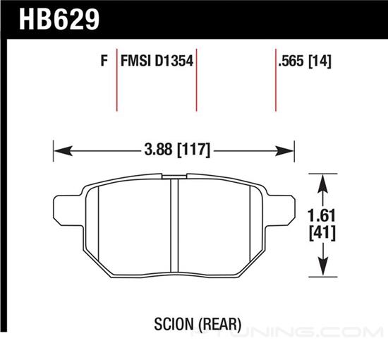 Picture of High Performance Street Rear Brake Pads