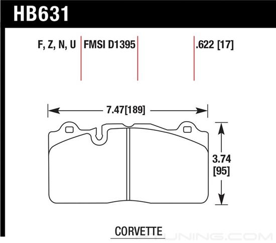 Picture of Motorsports Performance HP Plus Compound Front Brake Pads