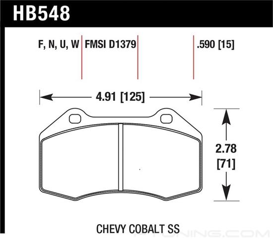 Picture of Motorsports Performance DTC-70 Compound Front Brake Pads