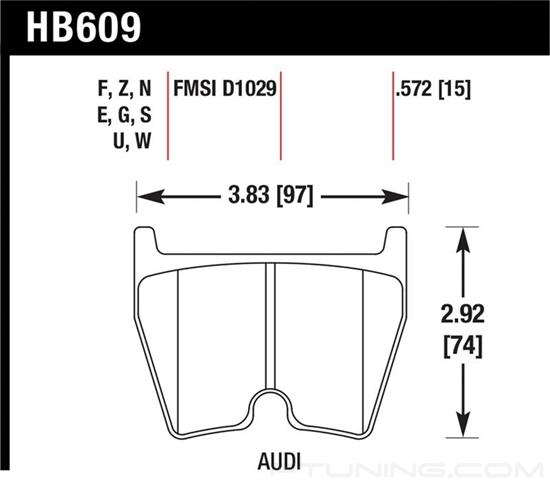 Picture of Motorsports Performance DTC-70 Compound Front Brake Pads