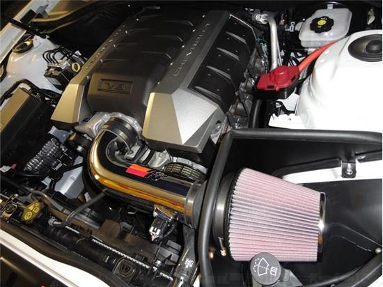 Picture of Typhoon Aluminum Polished Cold Air Intake System with Red Filter
