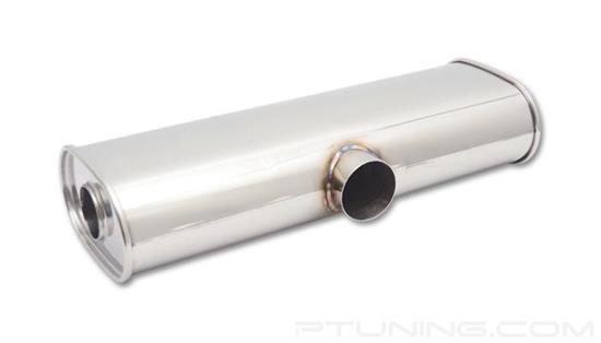 Picture of Streetpower Oval Exhaust Muffler (2.5" Side Inlet, 2.25" Split Dual Outlet, 24" Length, 304 SS, Polished)