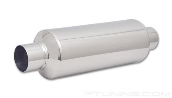 Picture of Round Exhaust Resonator, 2.5" ID Inlet/Outlet, 5" OD, 18" Length, Standard Style, 304 SS