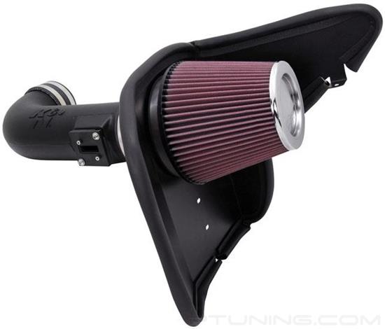 Picture of AirCharger Black Composite Cold Air Intake System with Red Filter