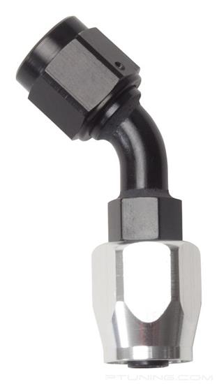 Picture of Full Flow 4AN 45 Degree Hose End - Black/Silver