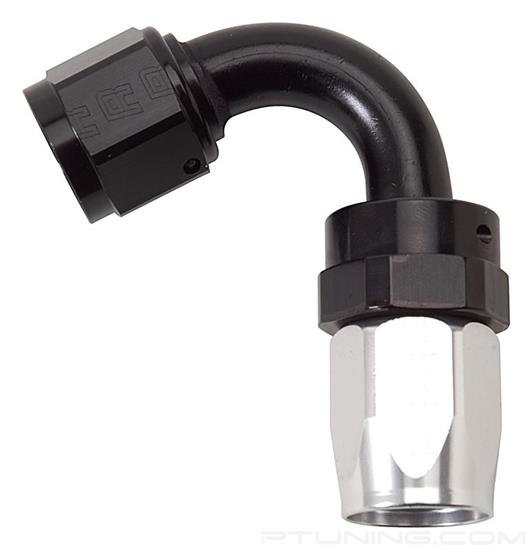 Picture of Full Flow 8AN 120 Degree Tight Radius Swivel Hose End - Black/Silver
