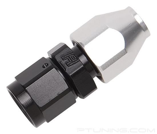 Picture of 6AN Male 37 Degree to 3/8" Aluminum Tube Fuel Line Adapter - Black/Silver
