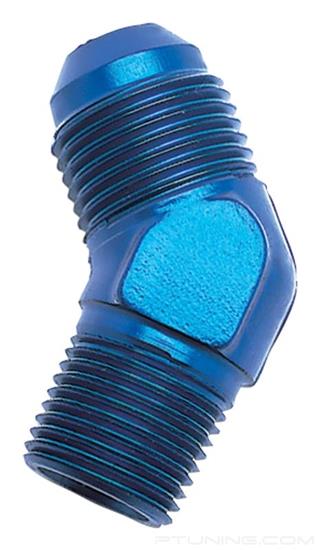Picture of 10AN to 3/8" NPT 45 Degree Flare to Pipe Adapter - Anodized