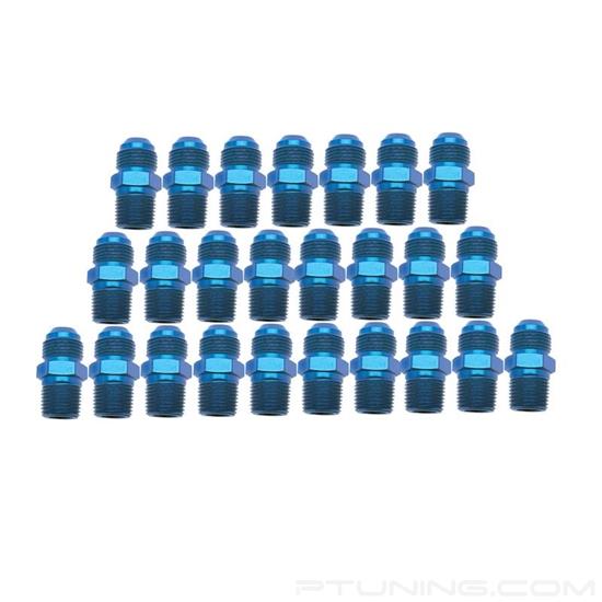 Picture of 10AN to 3/8" NPT Straight Flare to Pipe - Blue (Pack of 25)