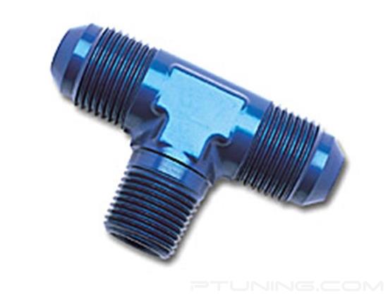 Picture of 6AN to 3/8" NPT Flare to Pipe Tee Fitting - Blue