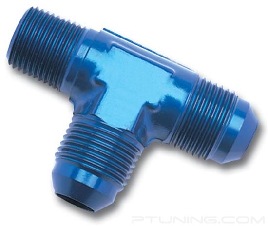 Picture of 4AN to 1/8" NPT Flare to Pipe Tee On-Run Fitting - Blue