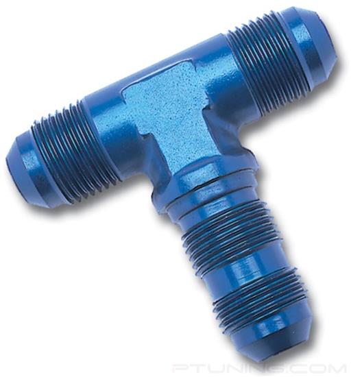 Picture of 8AN Flare Bulkhead Tee Fitting - Blue