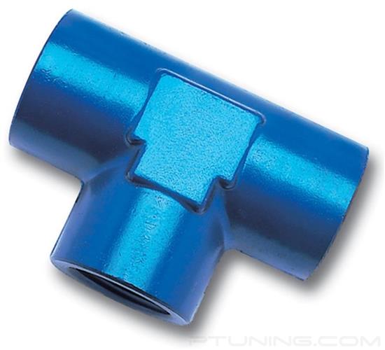 Picture of 1/4" NPT Female Pipe Tee Fitting - Blue
