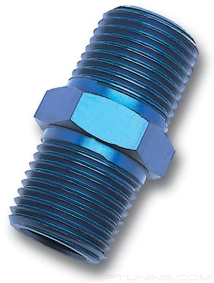 Picture of 1/2" NPT Male Pipe Nipple - Blue - Anodized
