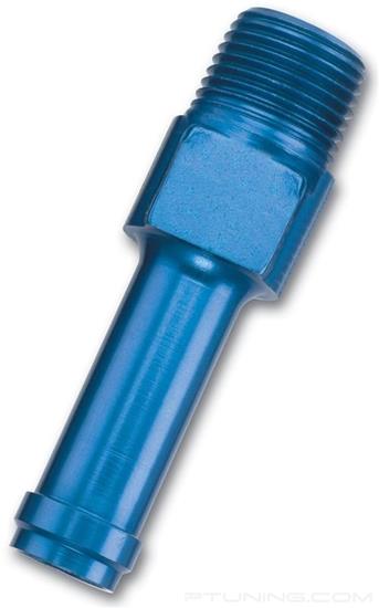 Picture of 1/8" NPT Male Straight to 4AN (1/4") Tube Adapter - Blue