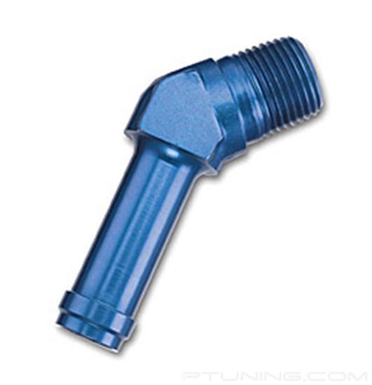 Picture of 1/4" NPT Male 45 Degree to 6AN (3/8") Tube Adapter - Blue