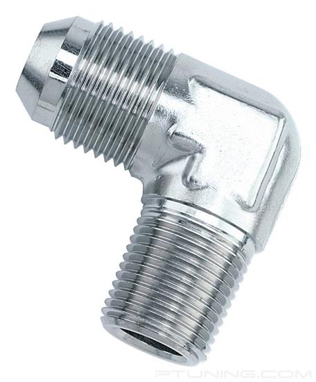 Picture of 3AN Male 90 Degree to 1/8" NPT Pipe Stainless Steel Adapter Fitting - Zinc Plated