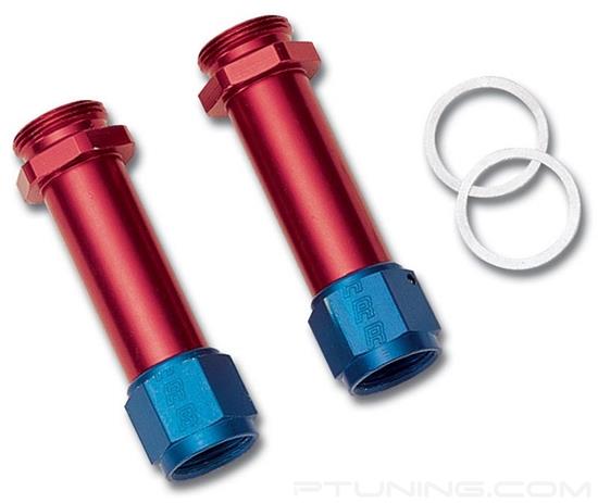 Picture of 8AN Carburetor Inlet Fittings - Red/Blue (Pack of 2)