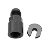 Picture of 6AN Male to 1/4" SAE Quick-Disconnect Female EFI Adapter Fitting - Black