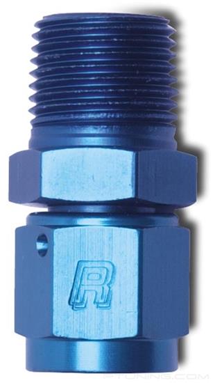 Picture of 8AN Female Straight to 3/8" NPT Male Fitting - Blue