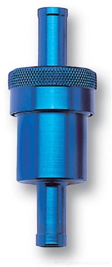 Picture of Street Fuel Filter (3" Length, 1-1/8" Diameter, 5/16" Inlet/Outlet) - Blue