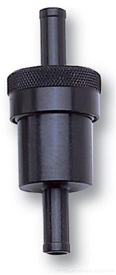Picture of Street Fuel Filter (3" Length, 1-1/8" Diameter, 5/16" Inlet/Outlet) - Black