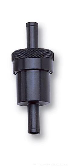 Picture of Street Fuel Filter (3" Length, 1-1/8" Diameter, 3/8" Inlet/Outlet) - Black