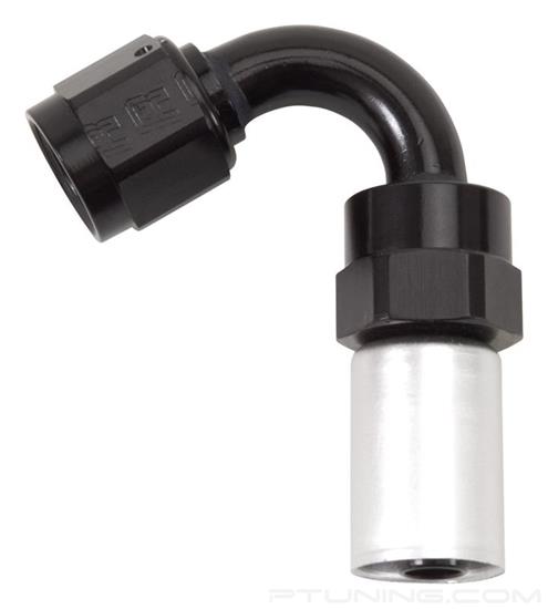 Picture of ProClassic 12AN 120 Degree Crimp Hose End (0.950" OD) - Black/Silver