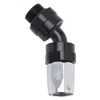 Picture of Full Flow 8AN 45 Degree to 8AN Male ORB Swivel Dry Sump Hose End - Black/Silver