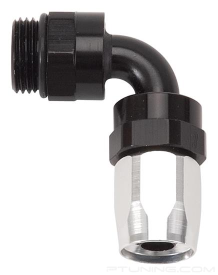 Picture of Full Flow 6AN 90 Degree to 6AN Male ORB Swivel Dry Sump Hose End - Black/Silver