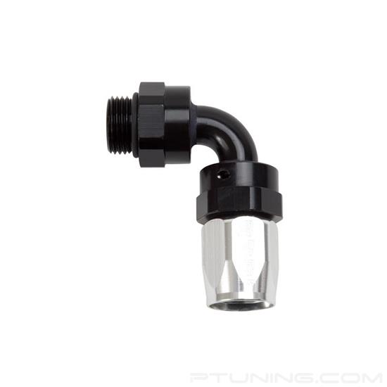 Picture of Full Flow 8AN 90 Degree to 8AN Male ORB Swivel Dry Sump Hose End - Black/Silver