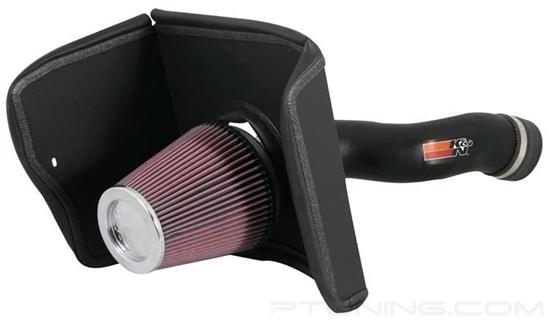 Picture of AirCharger Black Composite Cold Air Intake System with Red Filter