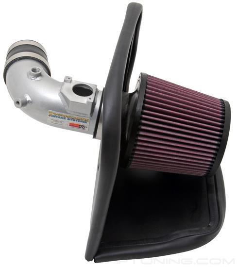 Picture of Typhoon Aluminum Silver Cold Air Intake System with Red Filter