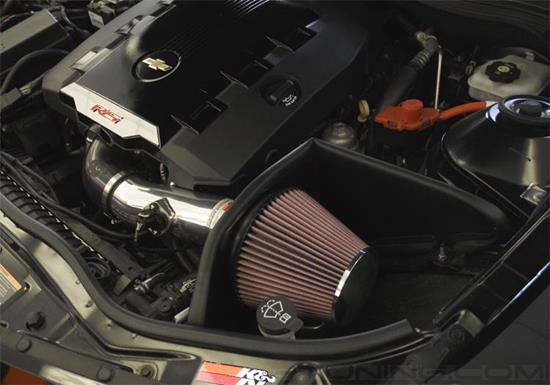 Picture of Typhoon Aluminum Polished Cold Air Intake System with Red Filter